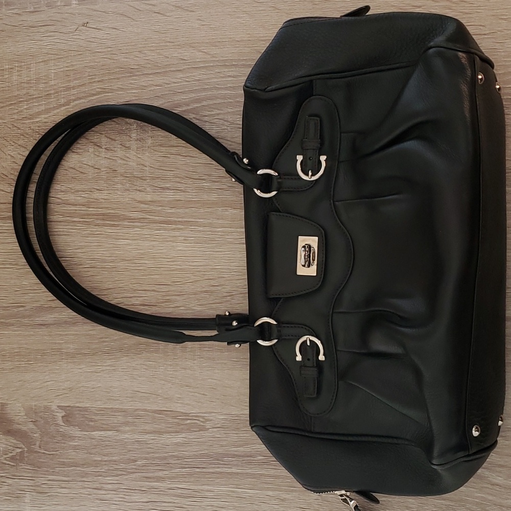 Salvatore Ferragamo Calfskin Safari Shoulder Bag DY - 21